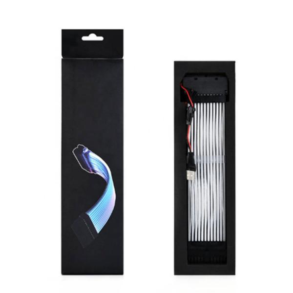 Hot selling power supply cable,motherboard Rainbow  Power Extension Cable for 24pin