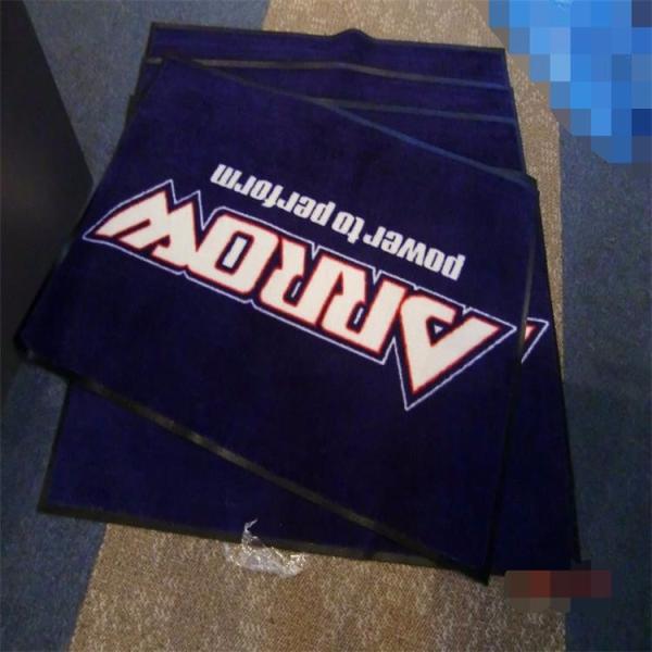 Nylon material pvc backing printed brand logo entrance mat