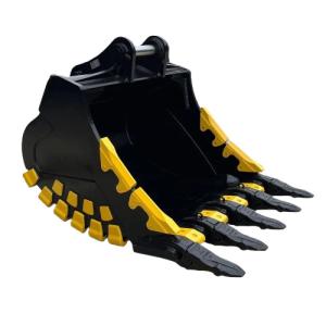 Reinforced Design Heavy Duty Rock Bucket , Excavator Rock Crusher Bucket