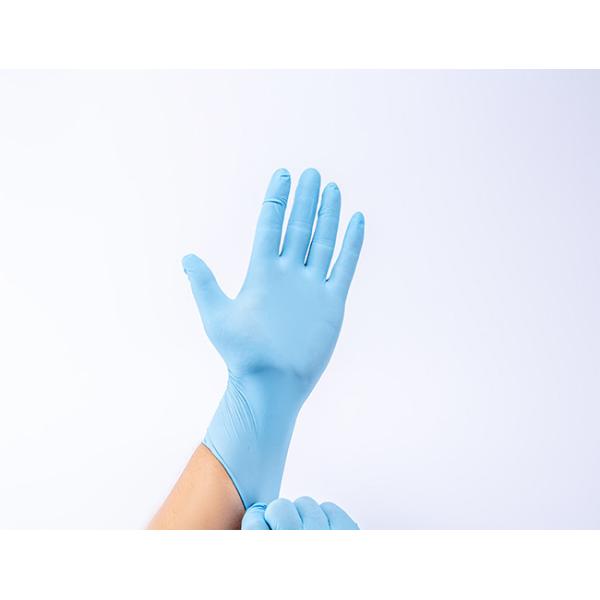 Blue Medical Nitrile Examination Gloves Disposable Powder Free