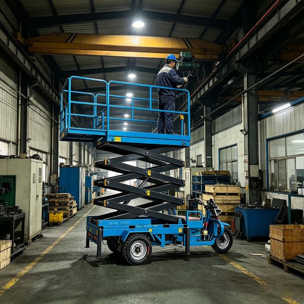 Pneumatic Rough Terrain Industrial Scissor Lift Outdoor Self Propelled 500KG 26