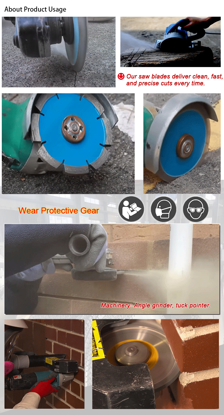 Laser Welded Diamond Tuck Point Blade For Wet Cutting / Dry Cutting