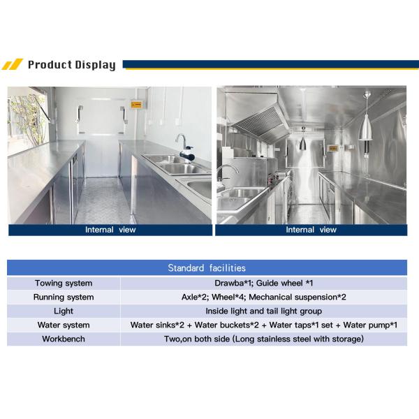 Прицеп для пищевых грузовиков на открытом воздухе Мобильный прицеп для пищевых продуктов Кофе Мороженое Горячая собака Пицца закуски