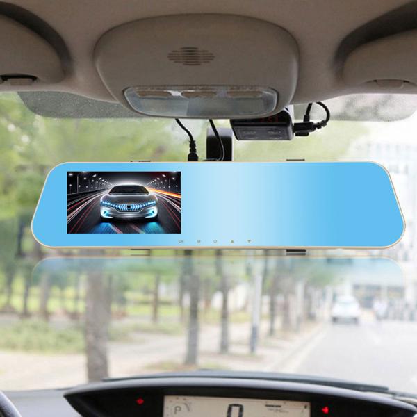 Full Color 4.3inch Dual Lens 1080P Dash Cam Front And Back Waterproof