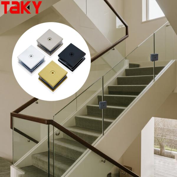 Square 0 Degree Fitting Glass to Glass Door Hinge Corner Glass Door Clamp