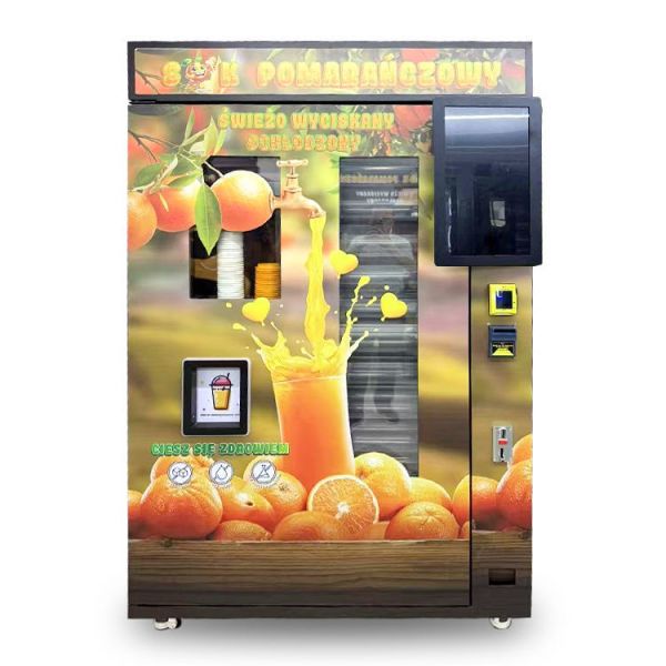 45-Second Dispensing Apple Juice Vending Machine with Ozone Sterilization and 21.6-Inch LCD Screen for Shopping Malls