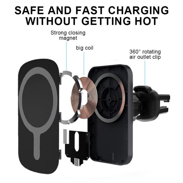 Portable Qi Wireless Car Charger