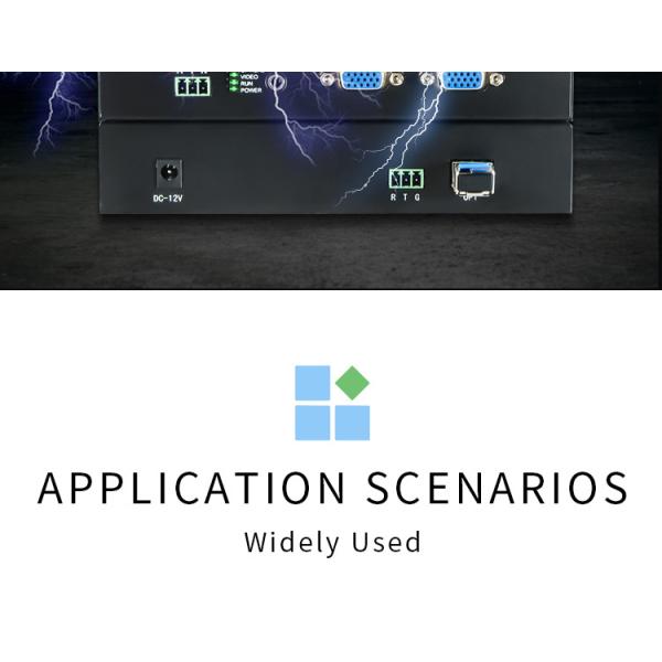 FTTN SQ-VGA02 VGA Fiber Optic Digital Video Terminal Long Distance Transmission Anti-Interference