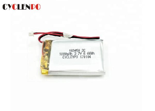 LP-103450 Lithium Ion Polymer Battery Cells 1800mah 6.66wh Fast Charge / Discharge