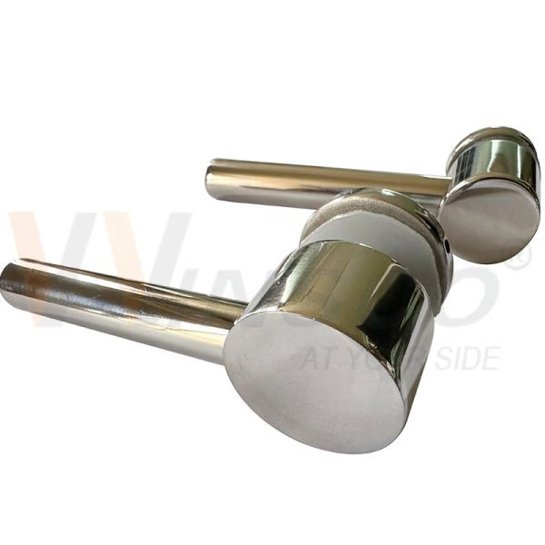 SS 304 316 Satin espelho 32mmx12.7mmx70mm pinça de vidro inox 1' x 1/2' porta de vidro de aço inoxidável com tubo
