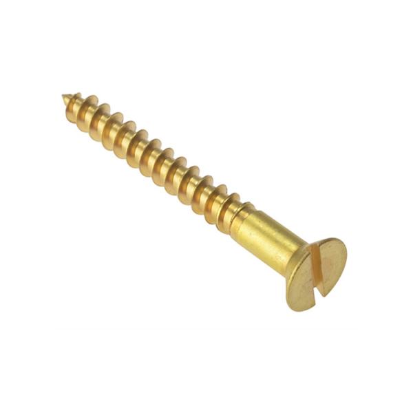 Yellow Brass Slotted Countersunk Head Tapping Screw for Wood  Furniture Wood Screws