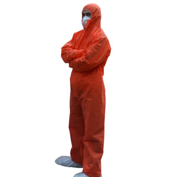 White Anti Virus Sterile Disposable Protective Coverall for Food Processing