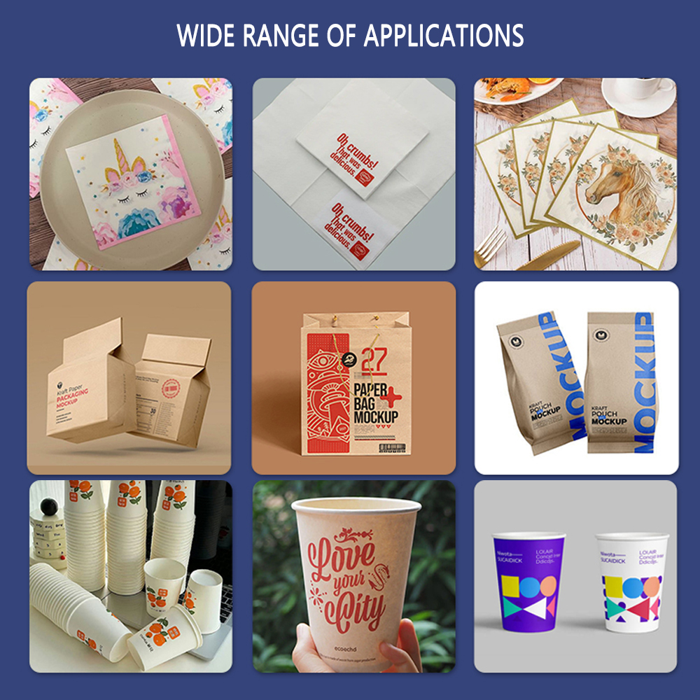 Desktop Inkjet Printing Machine High-Speed Single Pass Digital Printer For Coffee Cups Napkins Kraft Paper Bags