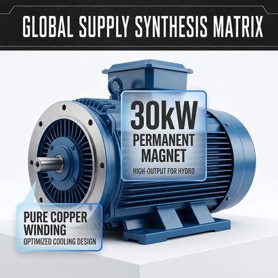 30kW Pure Copper Winding Permanent Magnet Generator Low Noise Hydro Station