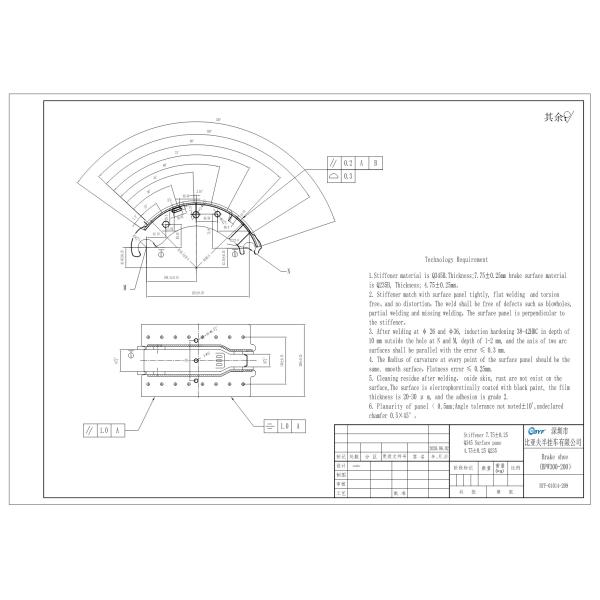 BPW Type Brake Shoe New Model 3020
