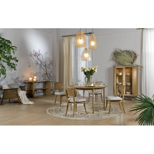 Vintage Rattan/Wicker Chair Solid Wood Dining Chair Armless Rattan Chair for Customer Needs