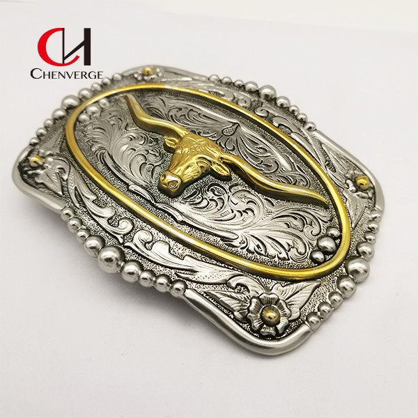 Zinc Alloy Metal Plate Belt Buckles Thickness 4mm Anti Erosion