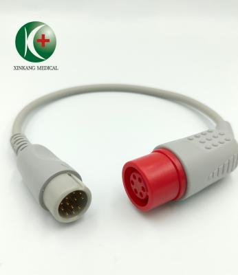 TPU Material Medical IBP Cables 12 Pin 3mt Gray And Red Color