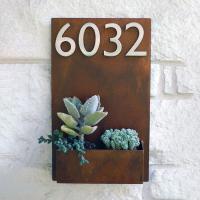 Wall mounted weathering steel decorative small flower pot