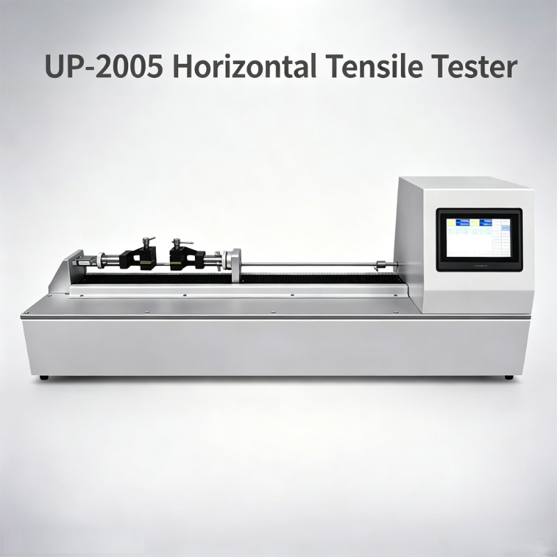 Touch Screen Horizontal Tensile Tester with 600mm Stroke and 1~500 mm/min Test Speed for Peel Tear Strength Testing