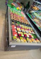Le congélateur ouvert d'île de supermarché d'acier inoxydable de refroidisseur d'affichage de légume fruit