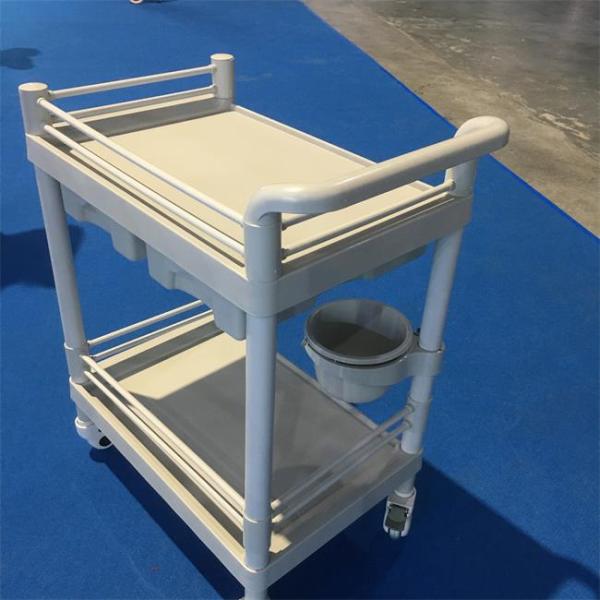 Тележка вагонетки ухода оборудования мебели больницы белая медицинская
