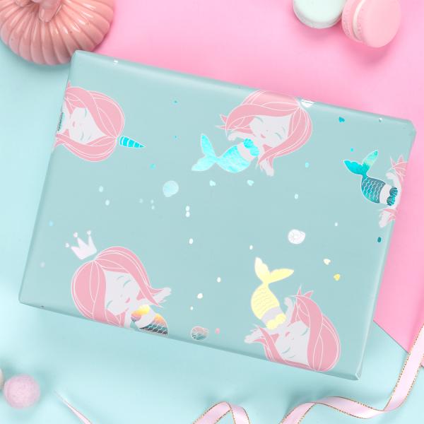 маленькая упаковочная бумага подарка русалки 85gsm