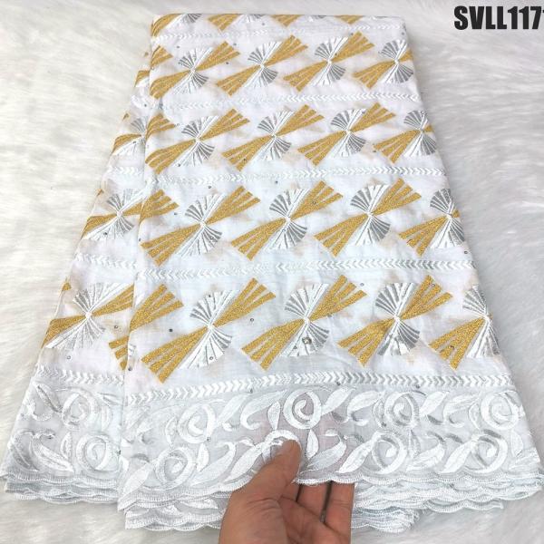 The newest handcut swiss voile lace high quality 100% cotton embroidered lace cotton fabric for women dressing