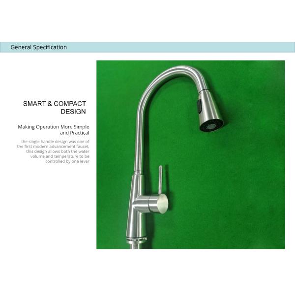 Выдвижной вытяните вниз смеситель HOMEKA патрона кранs Адвокатуры кухни керамический