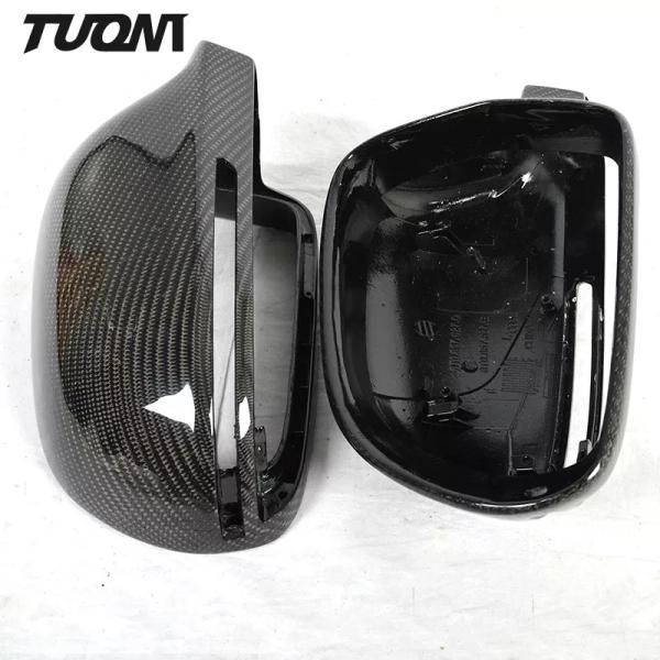 Rear View Carbon Fibre Side Door Mirror Cover For Audi Car Accessories