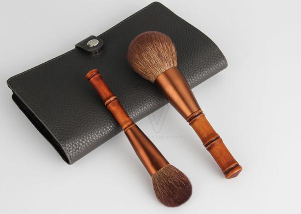 A beleza Mini Travel Bamboo Makeup Brushes de Vonira ajustou-se com grupo do caso do armazenamento