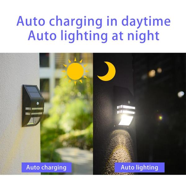 LED Solar Motion Sensor Wall Light for Family 4v 0.33w Wall Mount 6000K Color Temperature