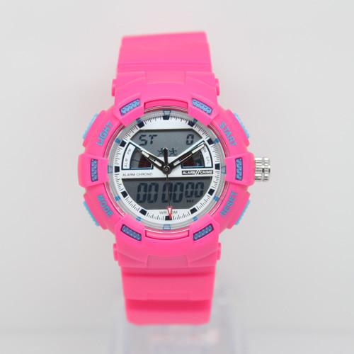 Plastic Digital Watch with Stainless Steel Case Back, 5ATM Water Resistance and TPU Strap,LCD Digital Watches
