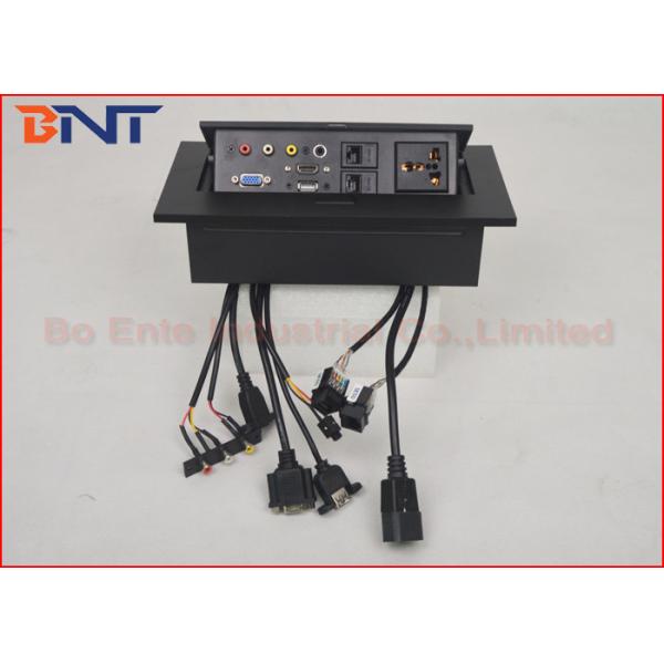 Multi - functional Desk Pop Up Sockets / HDMI Desktop Power Socket Box 138 * 130 * 3mm