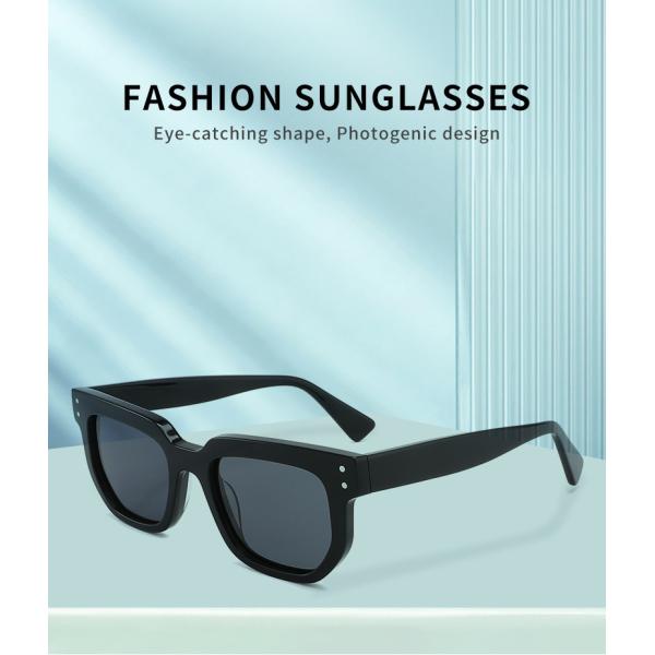 Women Men Acetate Frame Sunglasses Square Polarized Acetate Sunglasses 145 mm