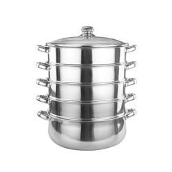 Five Layers Stainless Steel 410 Steamer Food Pot  For Restaurant