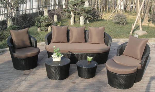 wicker patio sofa set    