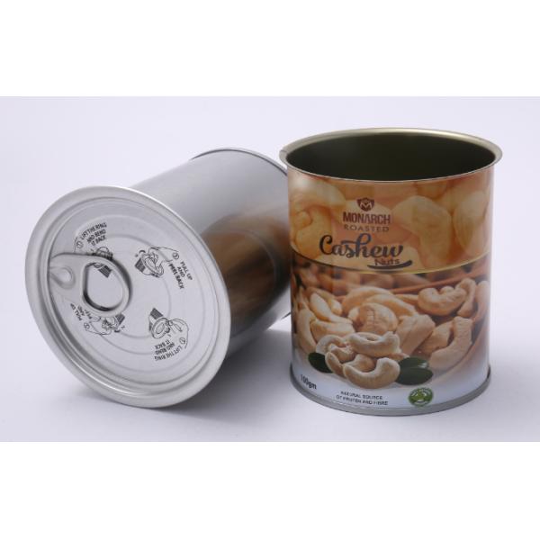 Cylinder Custom Tin Containers 3 Pieces Tin Packaging For Food