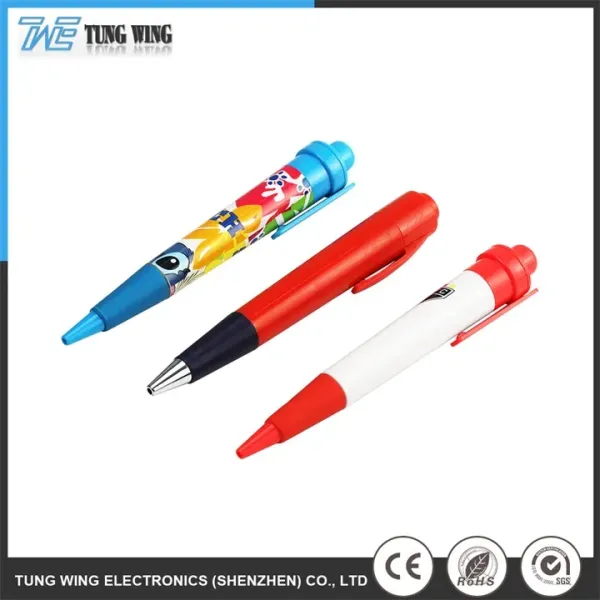 Customized Multi-Color ABS Ballpoint Pen Promotional Gift with Music and Flash of Light