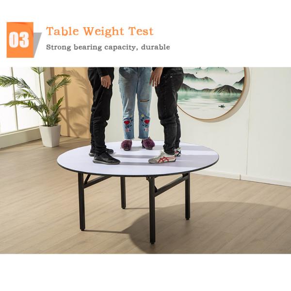 21mm Top Ply Board Dining Hotel Banquet Table DIA 240*75CM