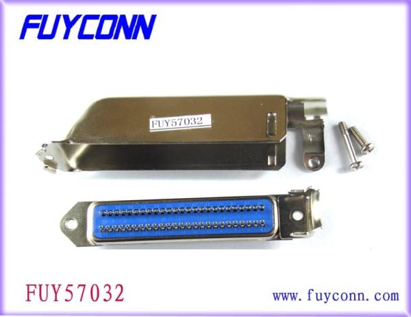 Conector fêmea da tomada da solda 90°Cable de Centronic do receptáculo do Pin DDK do campeão 50 com capa de Matel