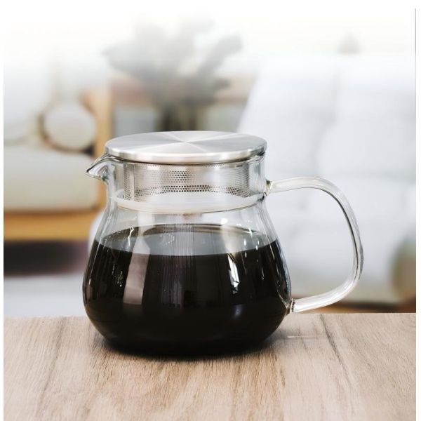 Dishwasher Safe Borosilicate Glass Teapot With Stainless Steel Infuser 500ml Capacity