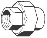 M/F And F/F Threaded Pipe Fittings Stainless Steel Street Unions SS304  BSP  Thread