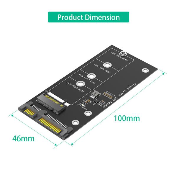M.2 NGFF к SATA Адаптерная карта B Key/B & M Key SSD Конвертер NGFF M2 к 2,5 дюймовым драйверам SATA III