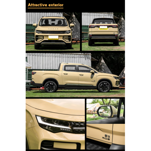 Hot Selling 2023 for RD6 550KM 200kW 86kWh Pure Electric New Energy Pickup Truck in Stock