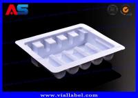 Emballage de boursouflure en plastique blanc/bleu/transparent pour les fioles en verre emballant avec le logo gravant en refief