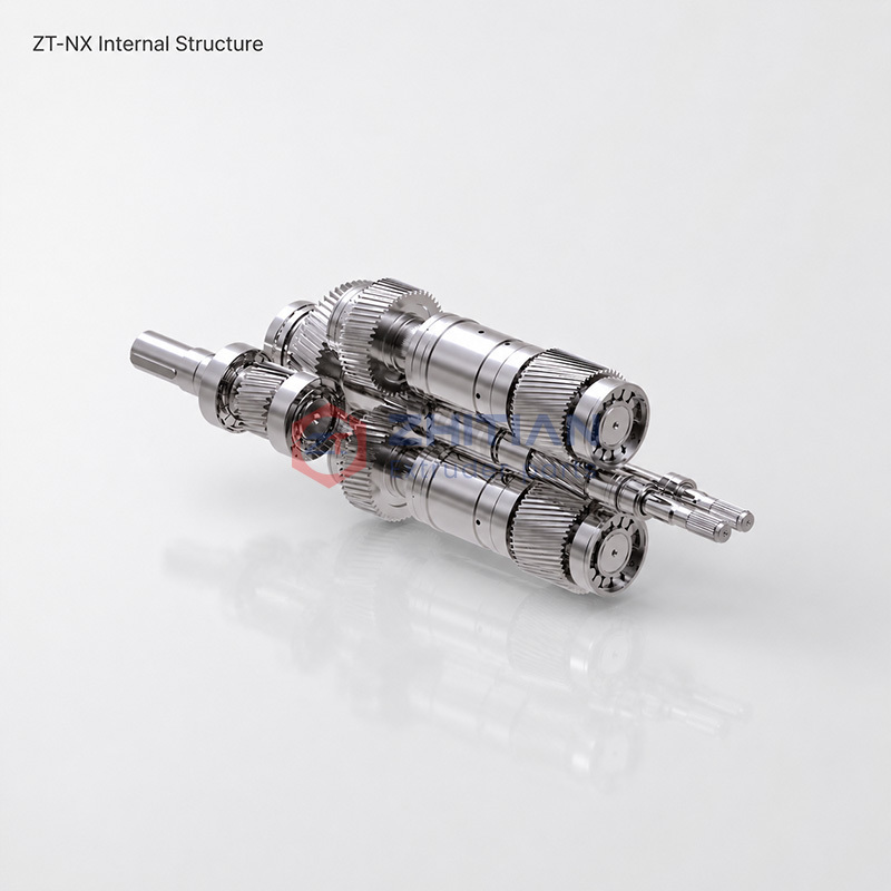 ZT-NX Co-rotating Twin Screw Extruder Gearbox Replacement With Upgraded Design And Interchangeable Components