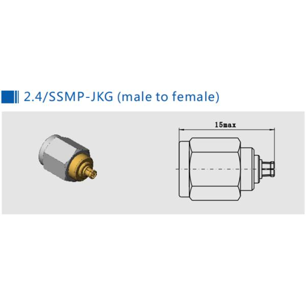 Passivated Stainless 1.85 to CSMP Male Adapter