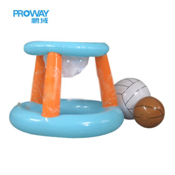 Custom Inflatable Pool Basketball Hoop with Pool-Ready Build and Easy to Use Design for Water Sports Games