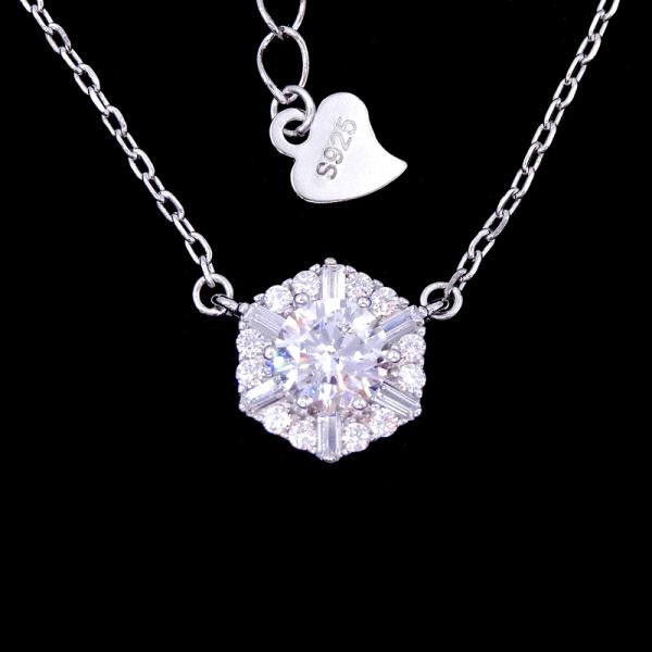 Украшения стерлингового серебра платины ожерелья падения жемчуга неправильной формы пресноводные